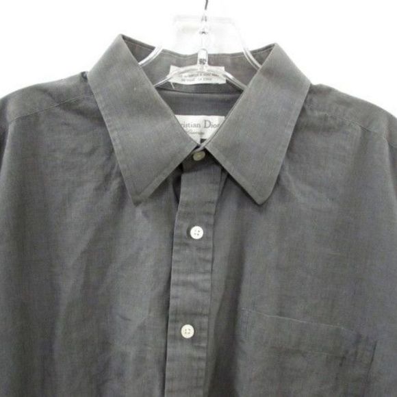 Dior Other - Christian Dior Men's Grey Long Sleeve Button Up
